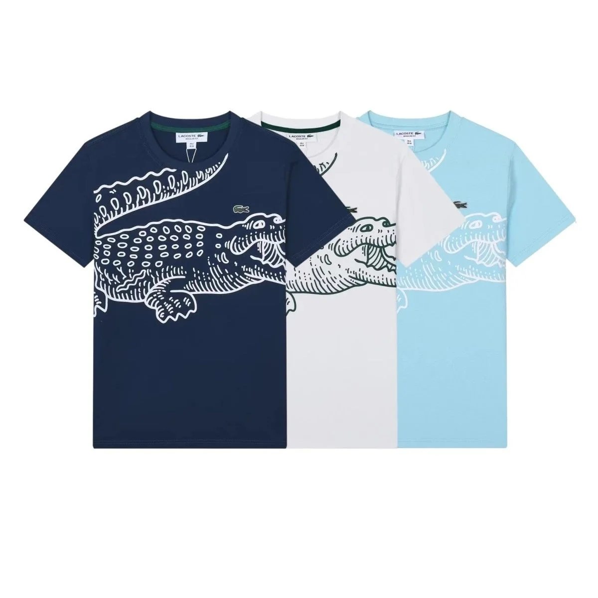 Lcoste Crocodile pattern T-shirt